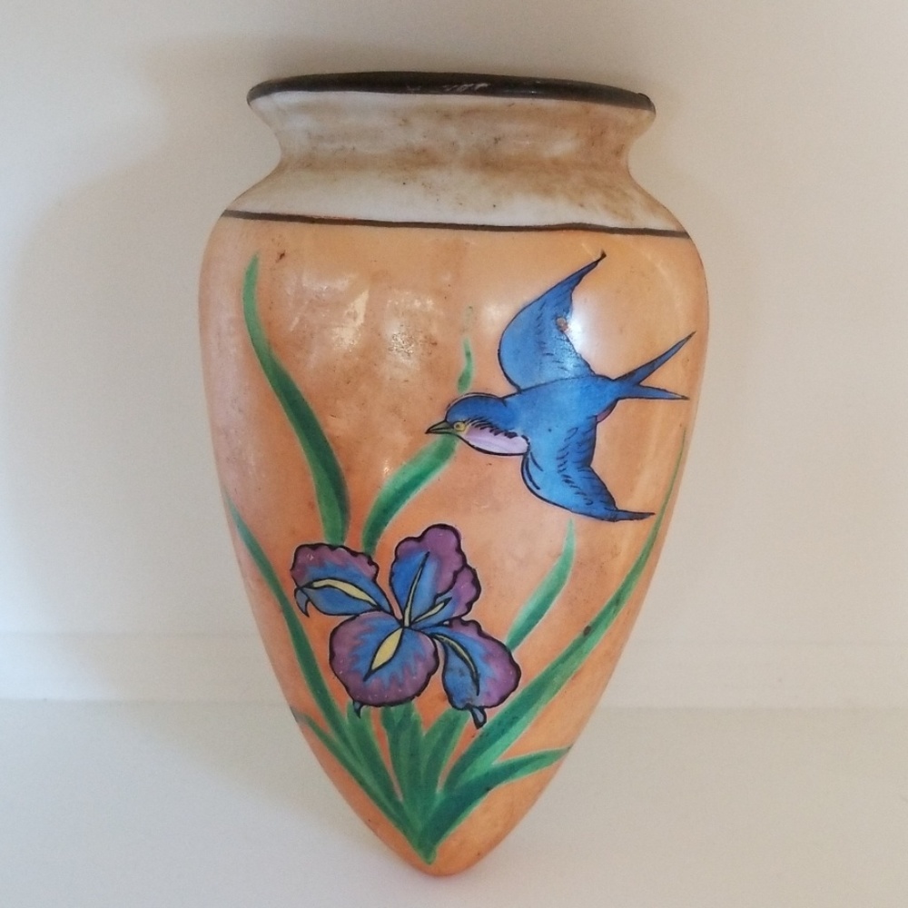 TT Made in Japan Hand Painted Wall Sconce
